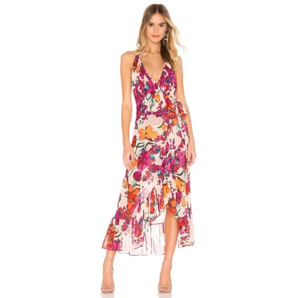 MISA LOS ANGELES Melany Dress in Burgundy Floral - Picture 4 of 6